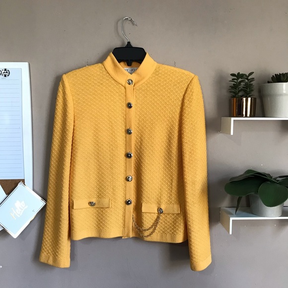 St. John Collection Jackets & Blazers - St John Collection Mustard Knit Jacket Blazer